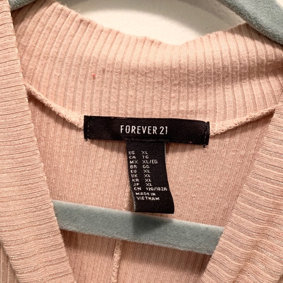 Midi Tan Dress Shin Length Ribbed BodyCon - Picture 4 of 5